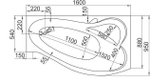 Акриловая ванна 1Marka Gracia 160*95 левая из каталога Ванны акриловые