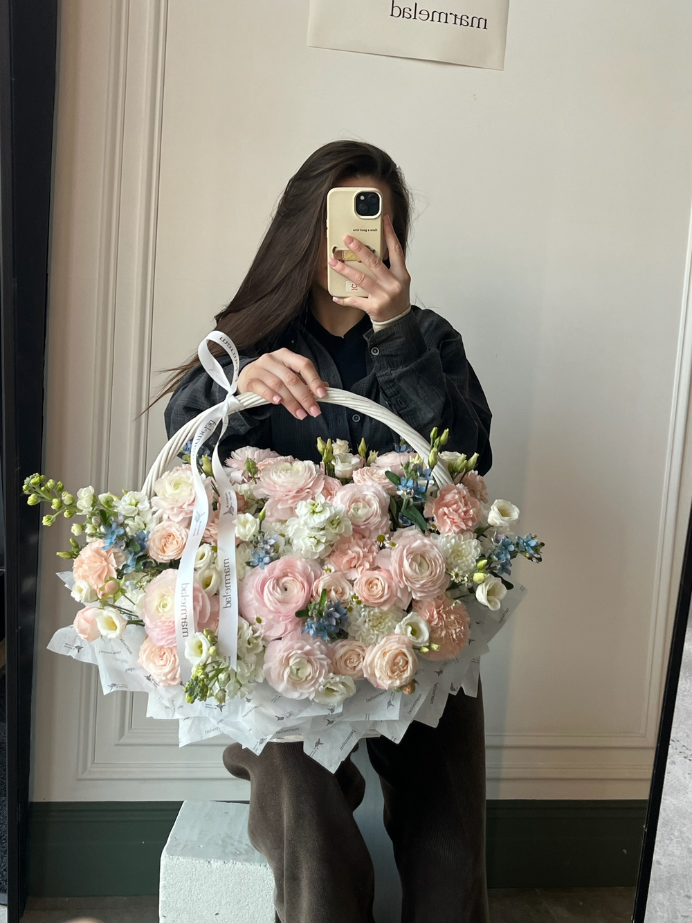 Сборная корзина в нежных оттенках