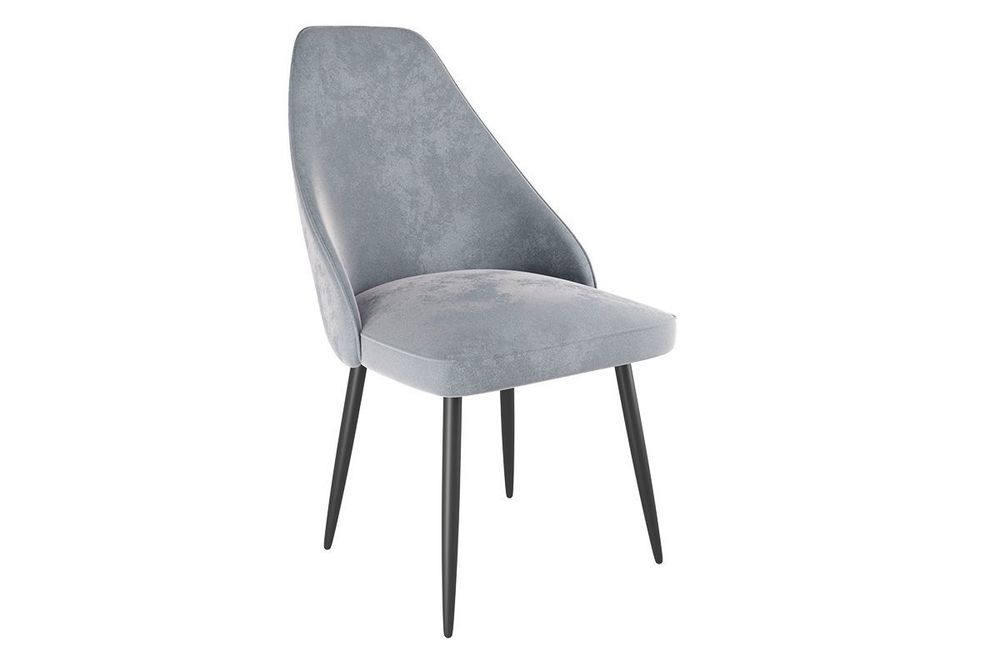 Стул Милан,серый (велюр) ноги черный, Мебельсон