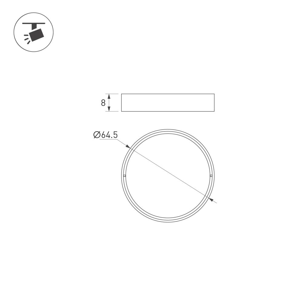 Светофильтр LGD-ARTIFACT-COLORFUL-FIX-ZOOM-R65 (BK-PK) (Arlight, Металл) 057142