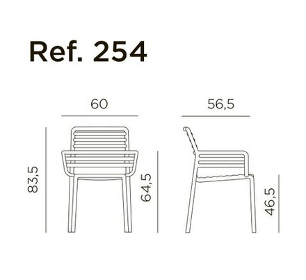 Кресло пластиковое Nardi Doga, табак