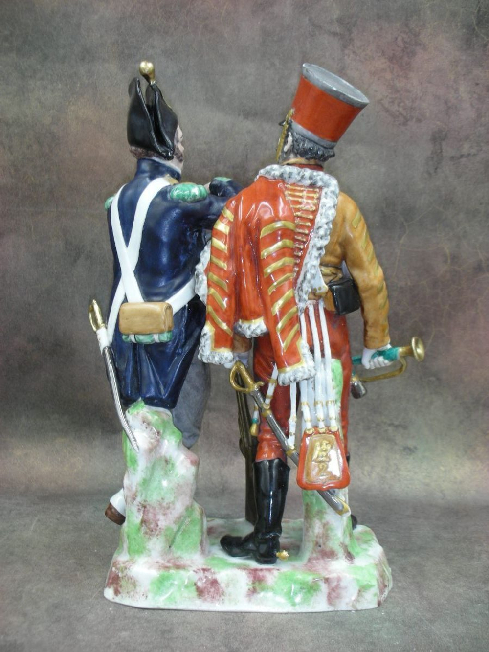 Статуэтка. Фарфор. Трубач и солдат. Dresden. Германия