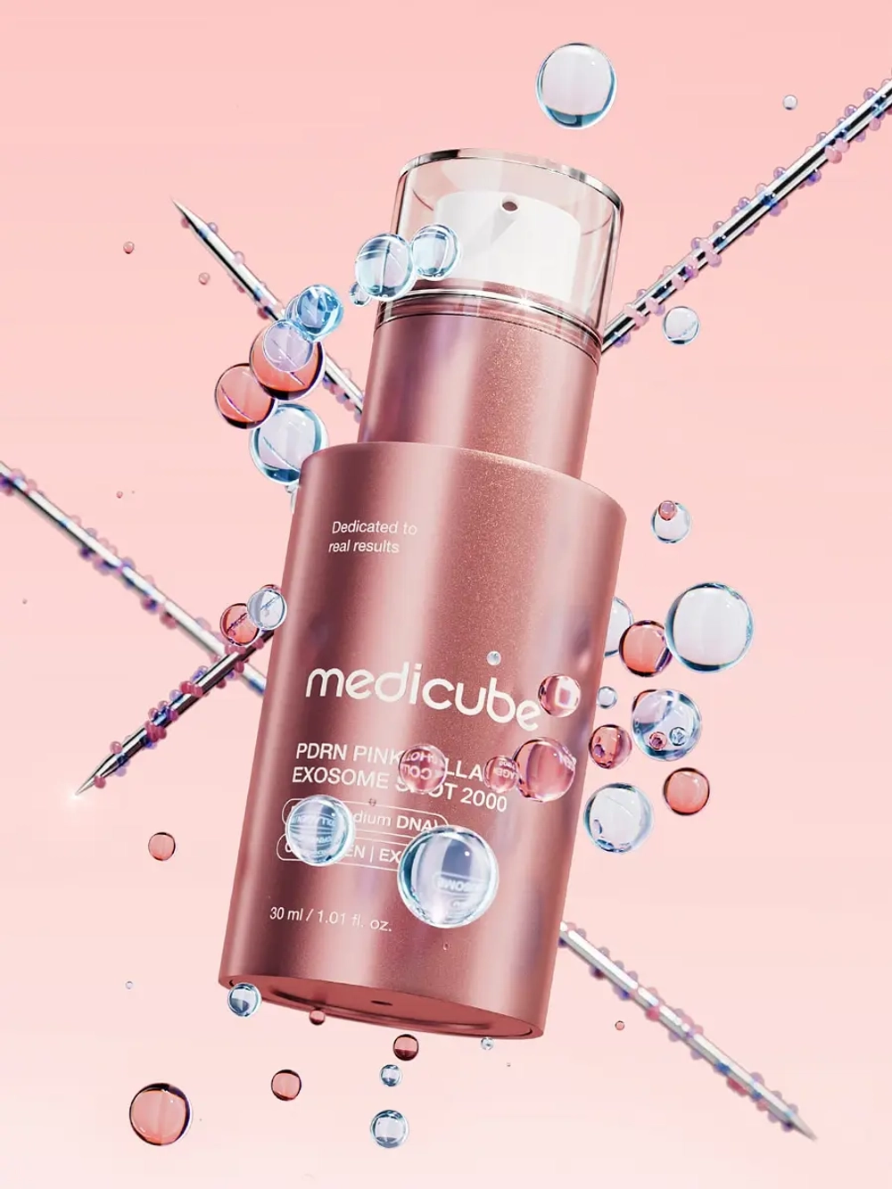 Medicube Сыворотка с микроиглами, ПДРН и экзосомами против пигментации PDRN Pink Collagen Exosome Shot 2000 30 мл