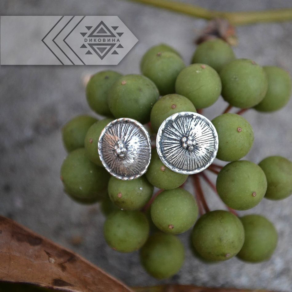 Серьги-гвоздики САНСАРА серебро