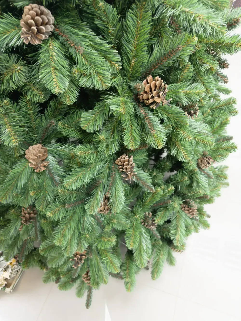 Ель с шишками «Снежная королева зелёная» (Пвх) 3,5 м