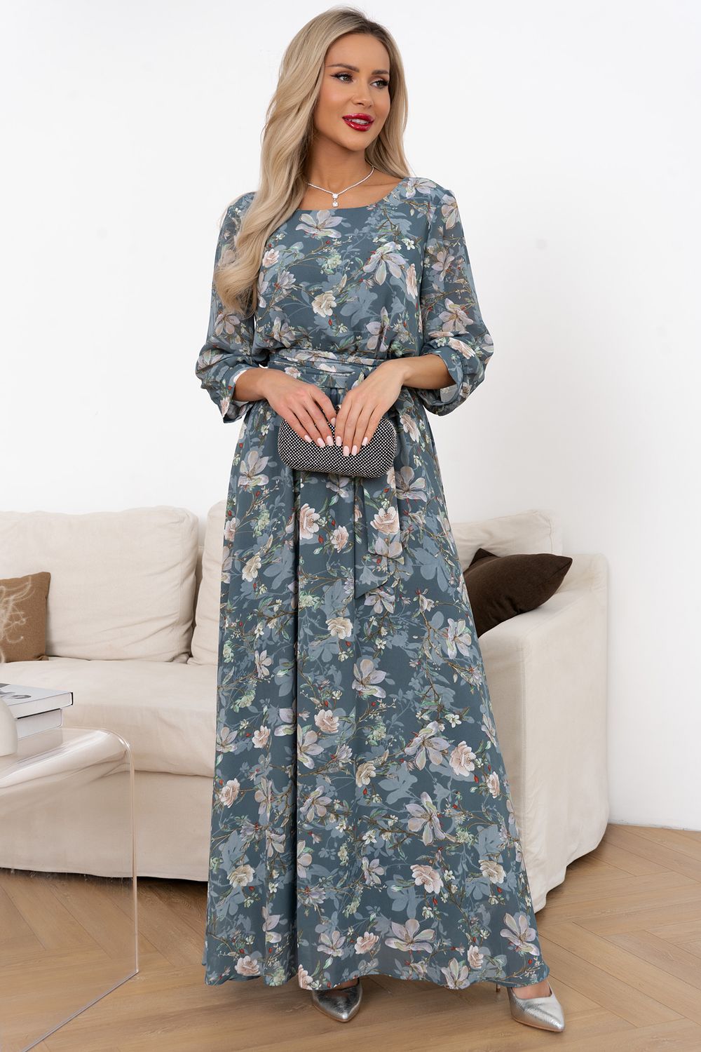 Платье Марго (серо-голубой) Р11-1245/2 Nikol