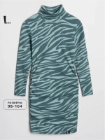 Платье-лапша в рубчик для девочки облегающее на осень