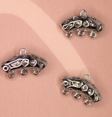 Коннектор узор с тремя креплениями 16х10 мм