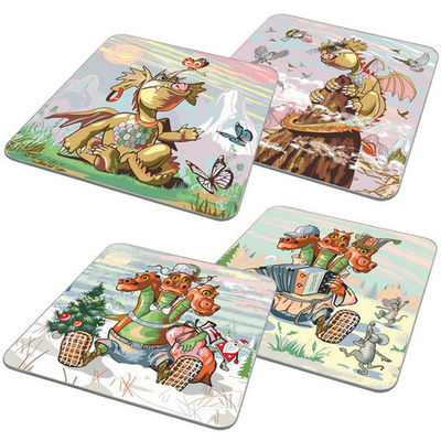 Подставка под горячее 18*18см «Дракон-весельчак»