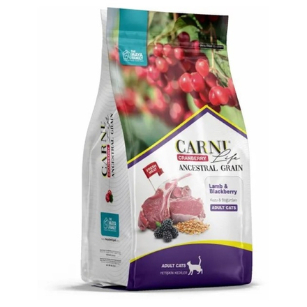 Сухой корм CARNI Life Adult для взрослых кошек с ягненком, ежевикой и клюквой - 1,5 кг