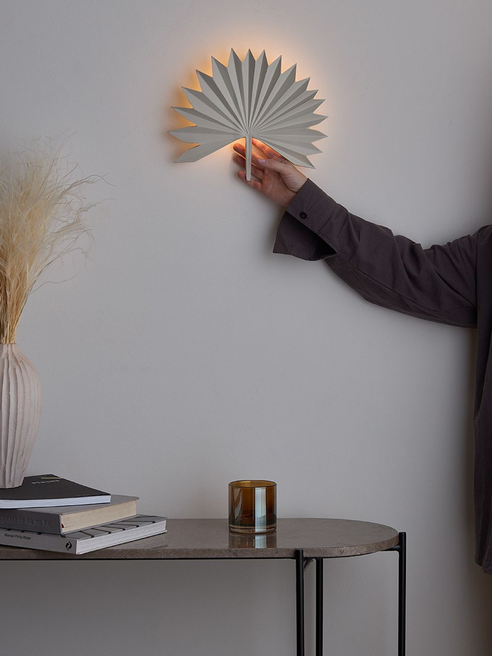 Светильник настенный Palm Leaf, 30х24 см, белый