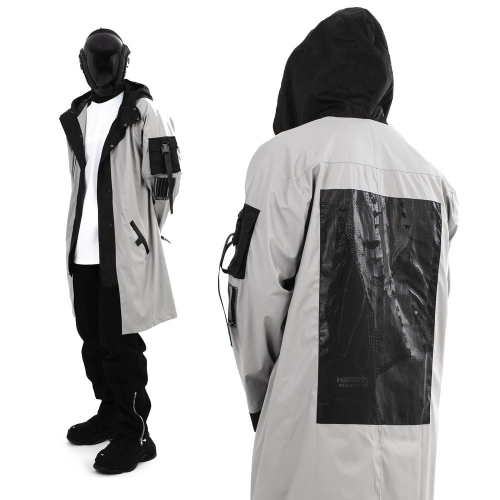 Купить Плащ Heartz Mienai v1.1 Soft-Touch Windbreaker Longcoat  серая Плащ Heartz Mienai v1.1 Soft-Touch Windbreaker Longcoat  серая