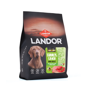 Сухой корм LANDOR MINI для взрослых собак мелких пород c индейкой и ягненком 3кг