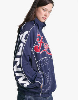 BERSHKA Куртка WNBA, темно-синий