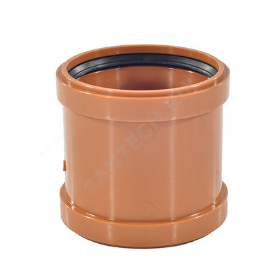 Муфта НПВХ ремонтная коричневая Дн 160 б/нап в/к Aquaviva AQVD100160