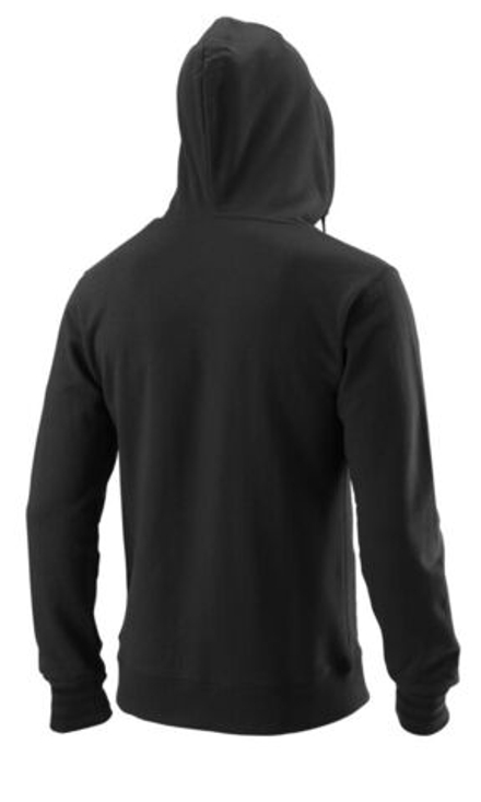 Мужская теннисная кофта Wilson Night Script Eco Cotton PO Hoody Slimfit - черный