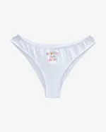 Хлопковые трусики «Beautiful but boring» Белые