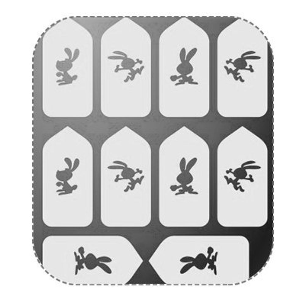 IRISK Трафарет для дизайна ногтей №63, серебро