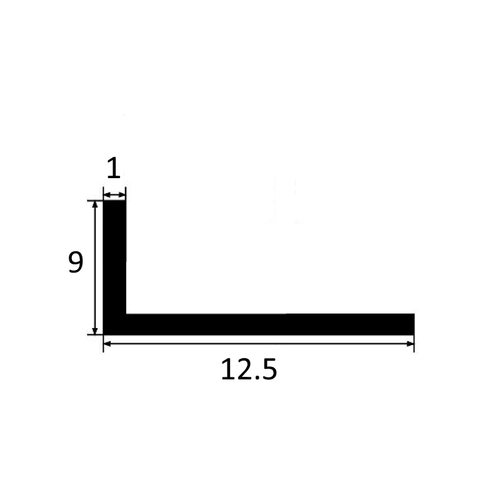 Угол 12,5*9мм остр. "DO-4" 2,7м Серебро мат. анод. алюм.