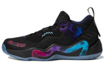 Adidas D.O.N. Issue #3 Round head lace-up, wear-resistant, breathable, lightweight, low-cut actual combat basketball shoes, men's black and purple