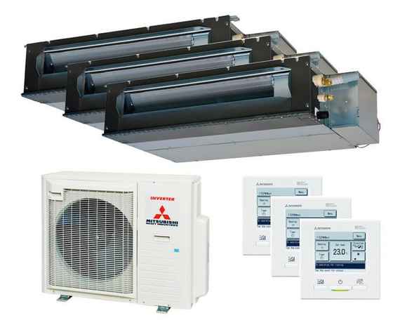 Мульти сплит-система Mitsubishi Heavy 3 x SRR25ZS-W / SCM71ZS-W