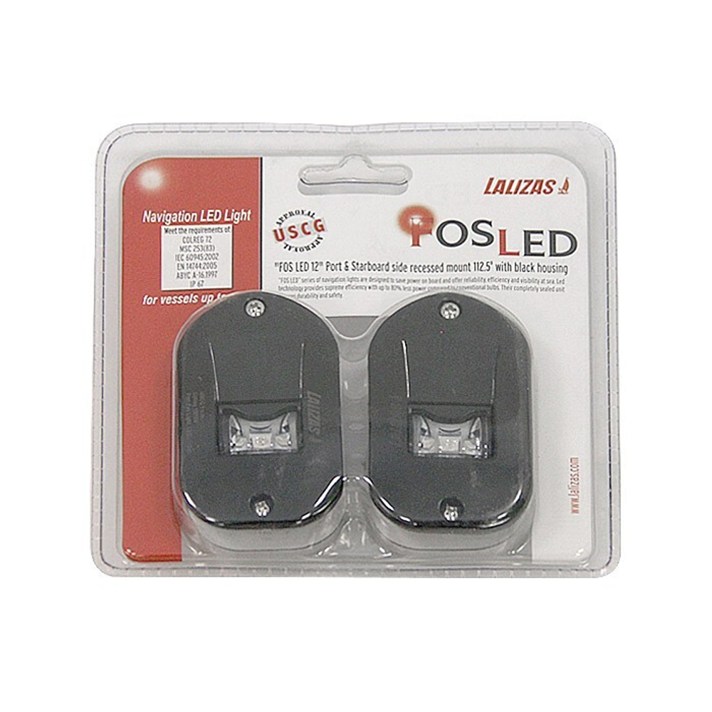 К-кт врезн. ходовых огней LED Lalizas FOS (черн. корпус)
