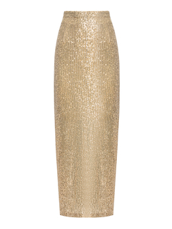Юбка из пайеток макси