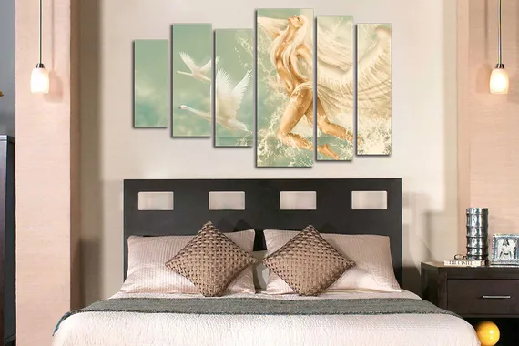 Модульная картина "Небесная дева"