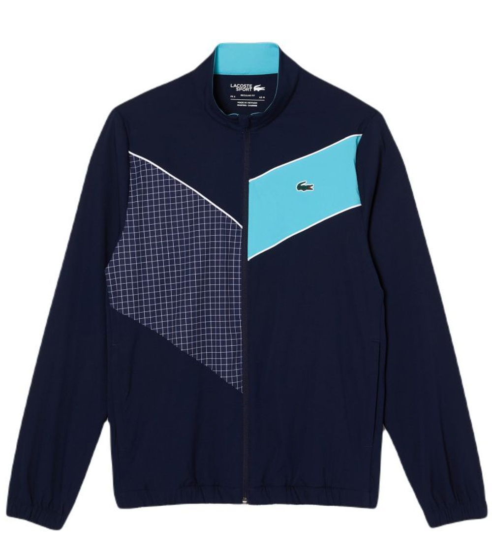 Мужской теннисный костюм Lacoste Stretch Fabric Tennis Sweatsuit - navy blue/blue/white