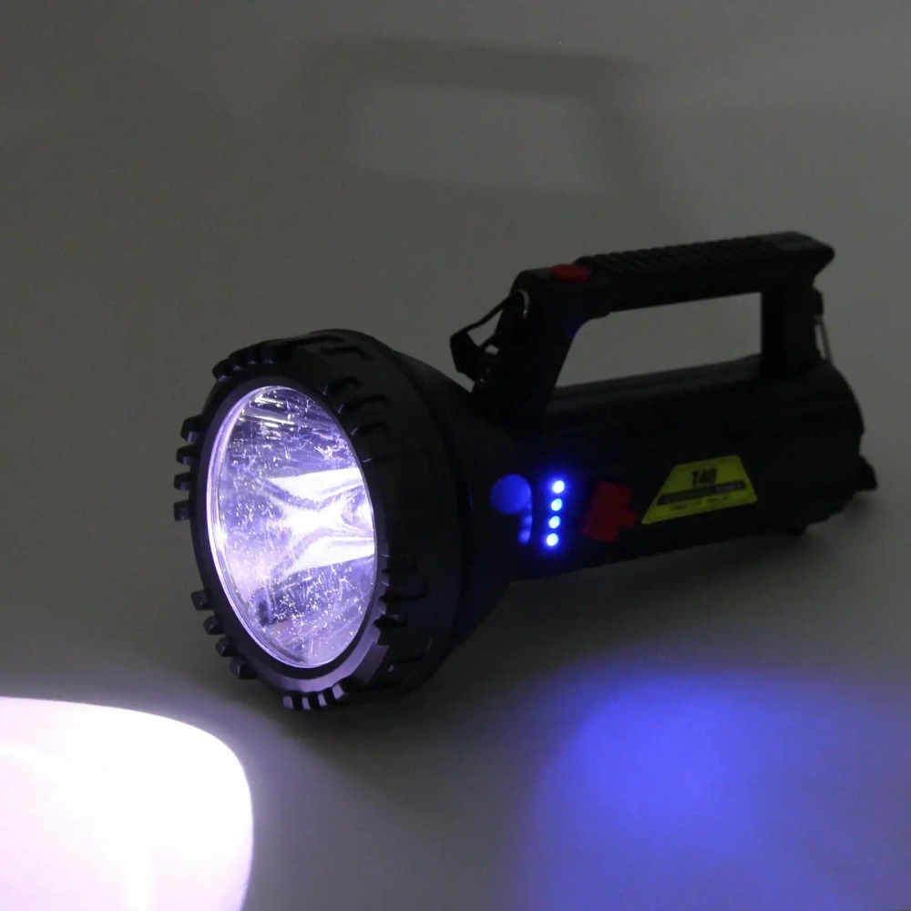 Фонарь ручной 6 режимов 1LED+COB, аккумуляторная батарея 1200mAh USB 740