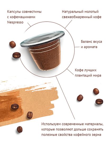 Капсулы Espresso Strong 10 шт. для кофемашины Nespresso*//Дойпак