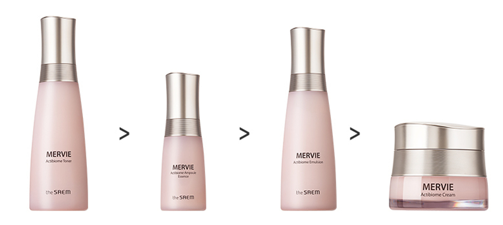 The Saem Mervie Actibiome Skin Care 3 Set антивозрастной бьюти-набор для восстановления кожи с пробиотиками