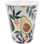 Набор бумажных стаканов «Ветви авокадо» (250 мл, 6 шт) флоупак