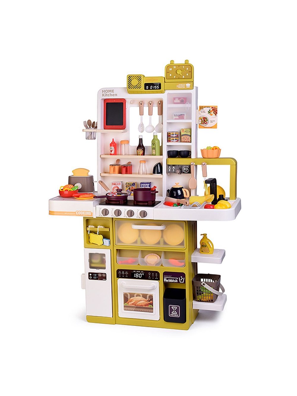 Игровой набор кухня Весёлый поварёнок с паром, 108 предметов (889-369)