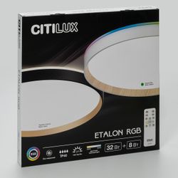 Citilux ETALON CL750400R LED RGB Светильник с пультом Белый+Бук