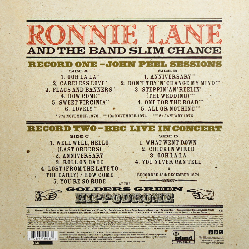 Ronnie Lane & Slim Chance / At The BBC (Coloured Vinyl)(2LP)