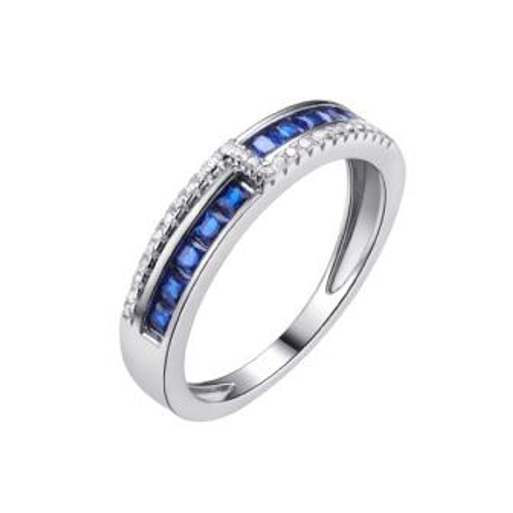 Кольцо из серебра с фианитами