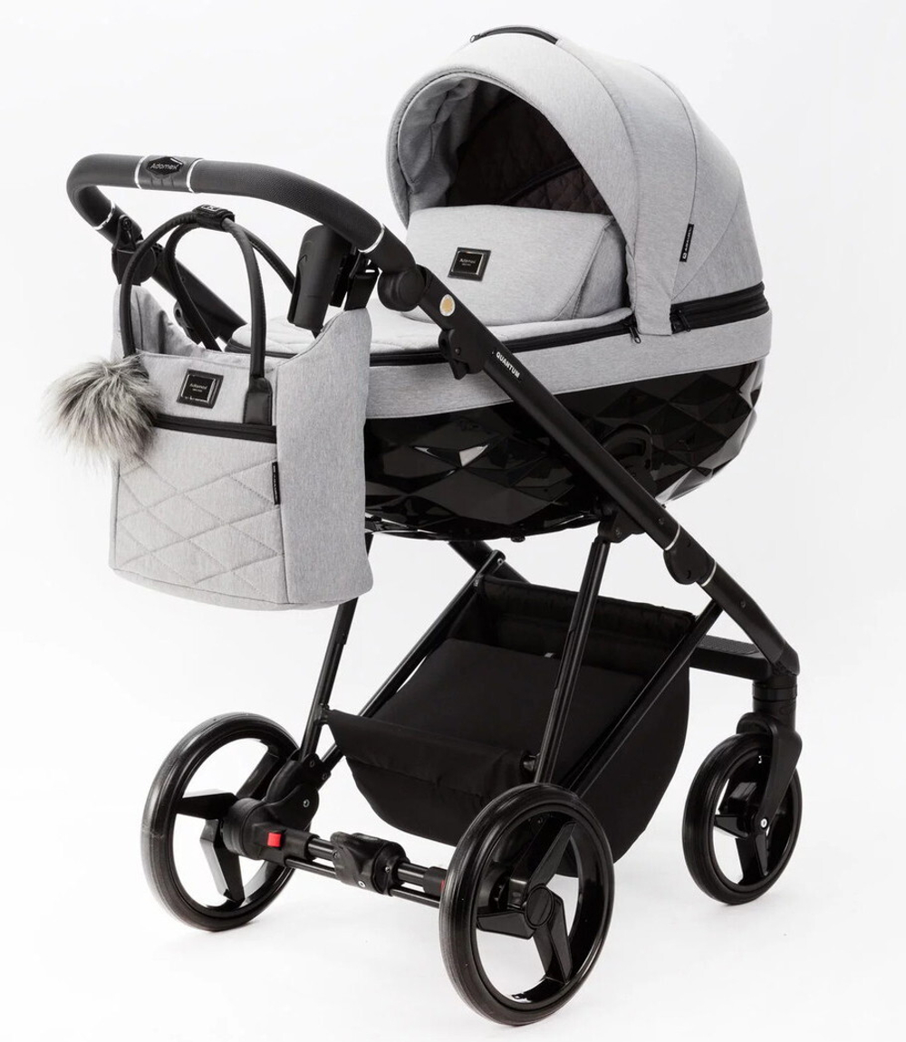Детская коляска Adamex Quantum 2 в 1 Q-TK10 (СВ.СЕРЫЙ)