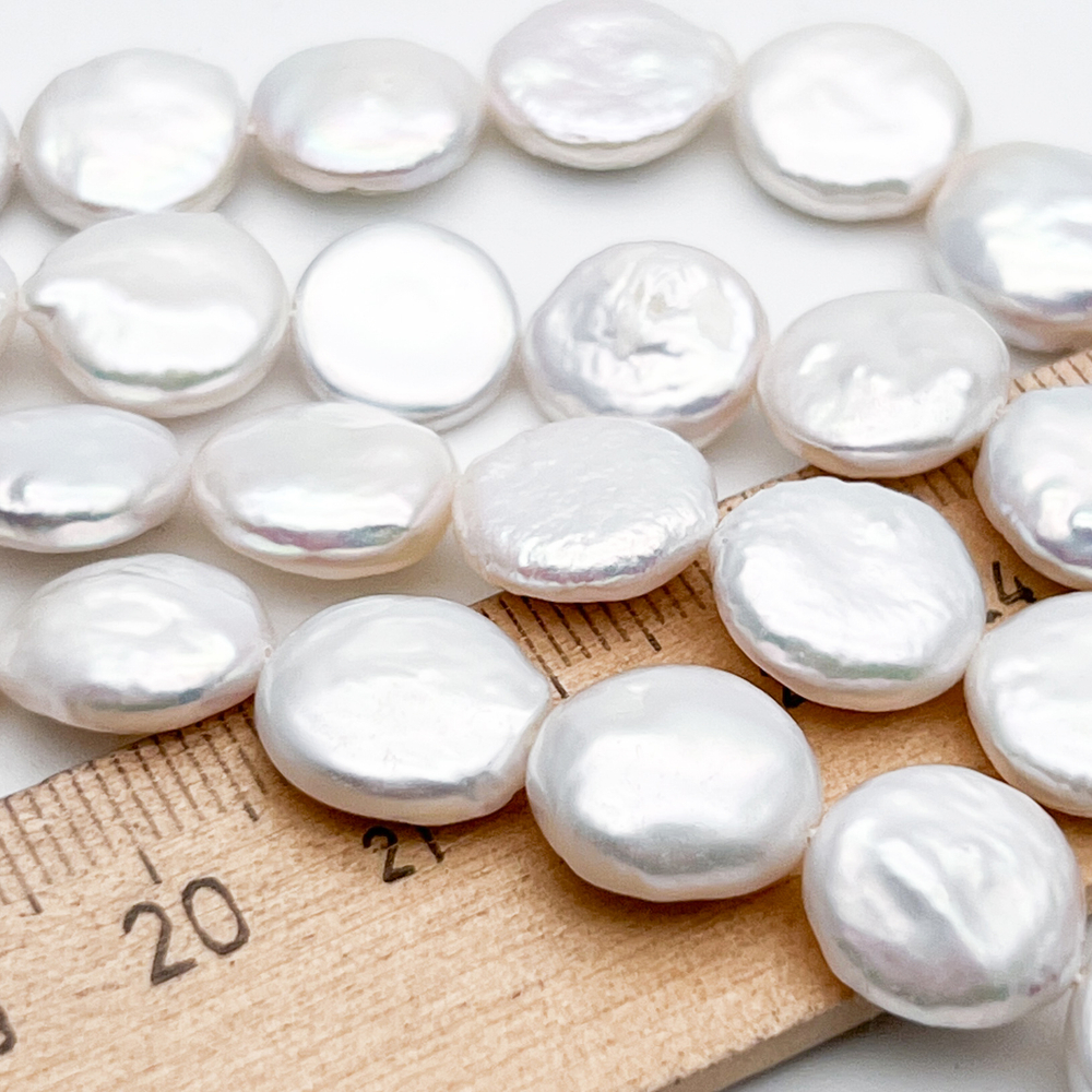 Жемчуг бусины, размер около 11-12 мм, цена за набор 5 штук