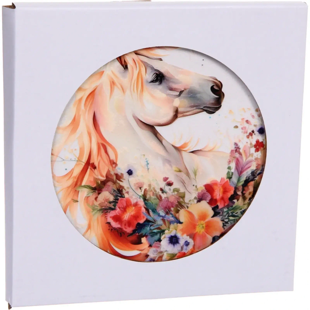 Подставка под горячее керамика 16см «Огненная бестия»