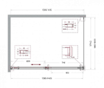 Душевой уголок BelBagno SOFT_CLOSE-1-AH-1 140х100 стекло прозрачное/профиль хром