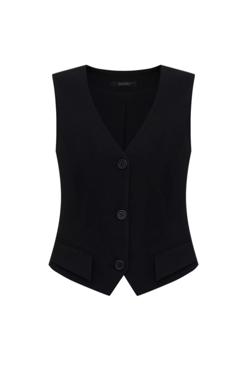 Жилет с карманами, Черный
