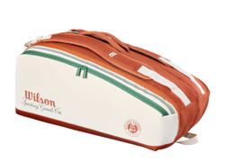 Теннисная сумка Wilson Roland Garros Super Tour 9PK 2026 - cream/clay/green