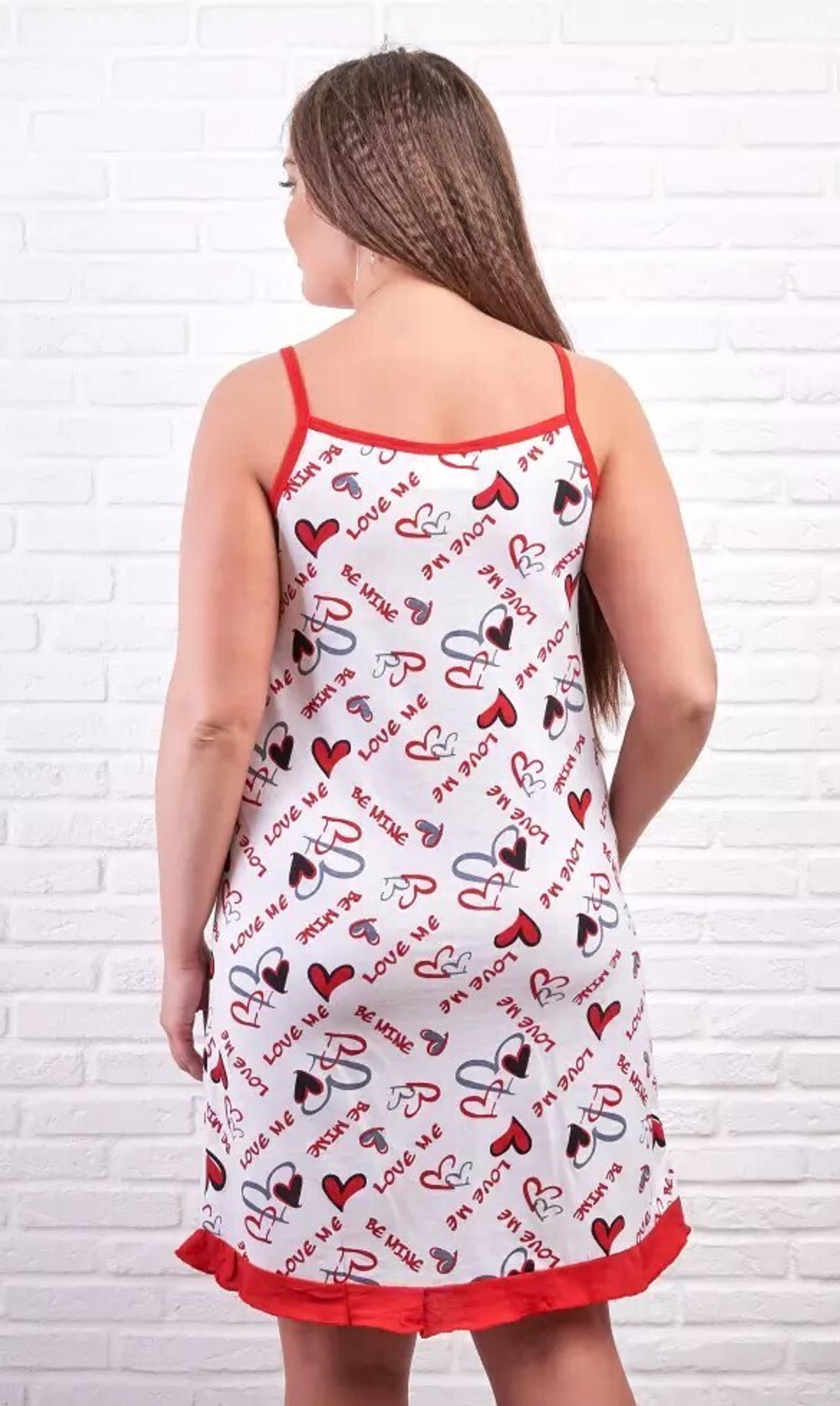 Сорочка х/б на бретели 4985