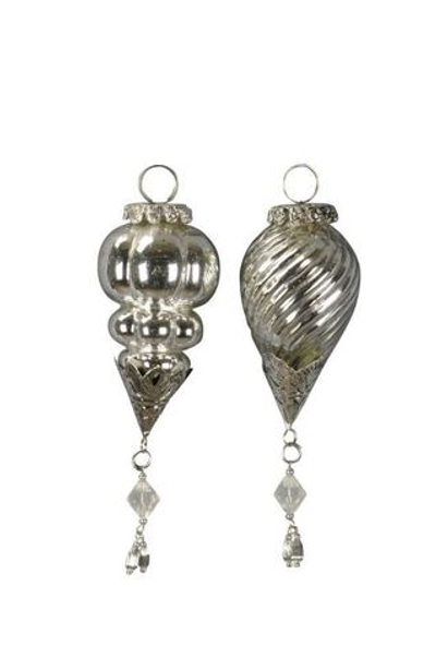 Елочное украшение "Пика с бусами" в ассортименте 5х19см/5х17см