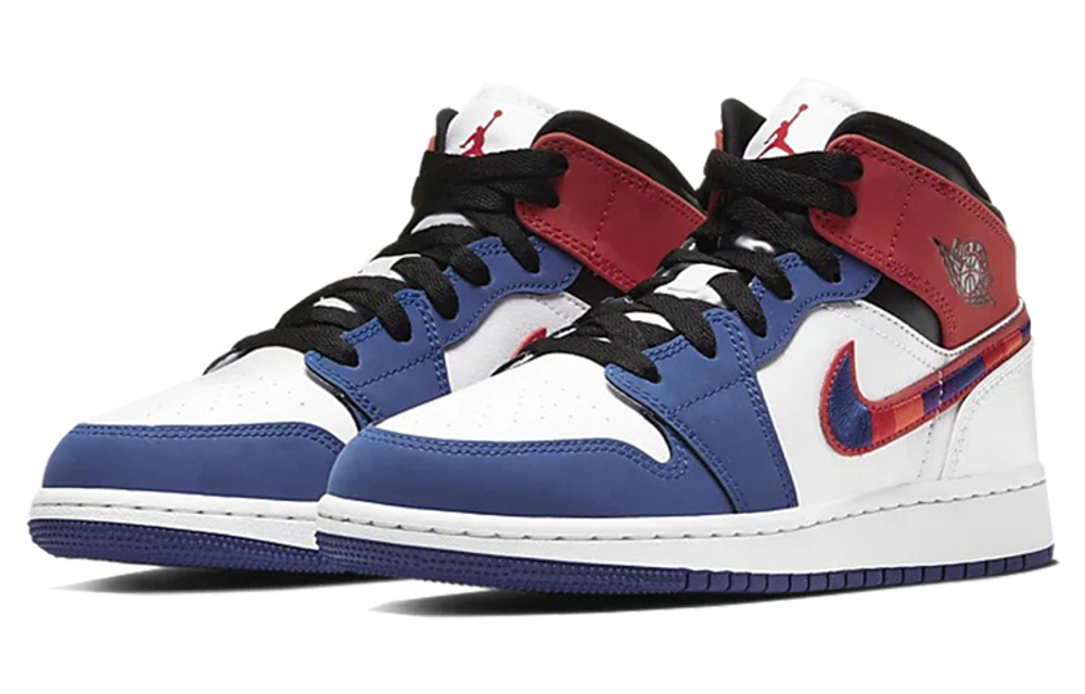 Jordan 1 Mid Rush Blue University Red GS