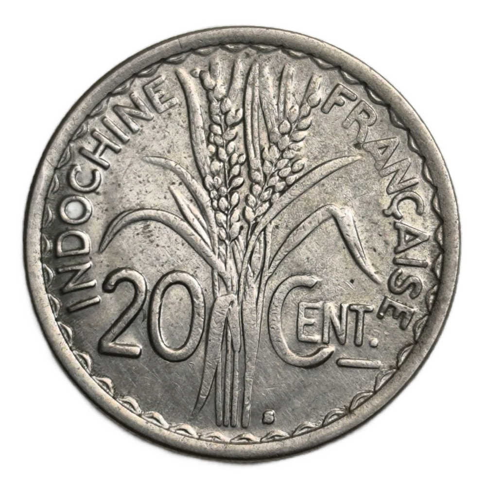 Монета 20 сантимов (centimes) 1941 год Французский Индокитай