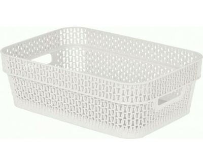 Корзина для хранения Keeplex Ajur с ручками 3л 27,1х18,3х8,7см белое облако