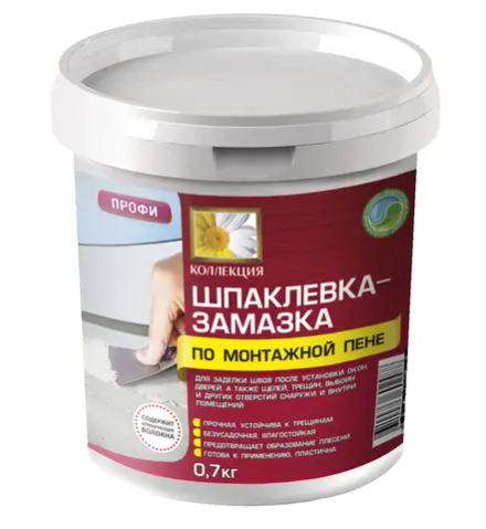 КОЛЛЕКЦИЯ Шпаклевка-замазка по монтажной пене 0,7кг (ИжСинтез)