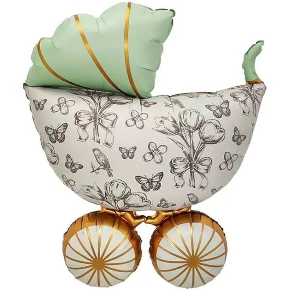 Фигура Коляска Ретро, Сатин (Китай)